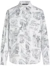 Karl Lagerfeld Kl X Jorge Parra All-over Print Shirt In White