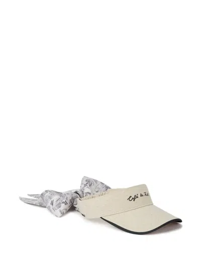 Karl Lagerfeld X Jorge Parra Tie Visor In Neutrals