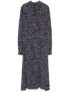 Karl Lagerfeld Zebra-print Midi Dress In Schwarz