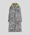 Karl Lagerfeld Zebra-print Parka In Black