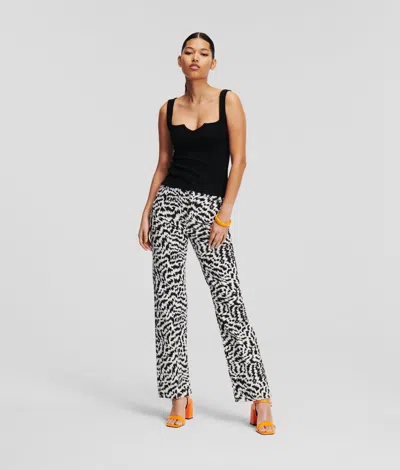 Karl Lagerfeld Zebra-print Straight-leg Jeans