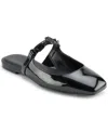 Karl Lagerfeld Zilla Womens Padded Insole Patent Mules In Black
