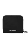 Karl Lagerfeld Zip-around Wallet In Black