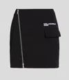 Karl Lagerfeld Zip-detail Mini Skirt In Black