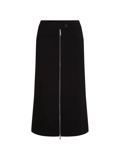 Karl Lagerfeld Zip-fastening Midi Skirt In Black