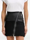Karl Lagerfeld Zip Faux-leather Mini Skirt In Black