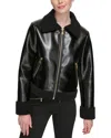 Karl Lagerfeld Zip Front Jacket In Black