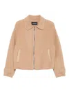Karl Lagerfeld Zip-front Jacket In Neutral