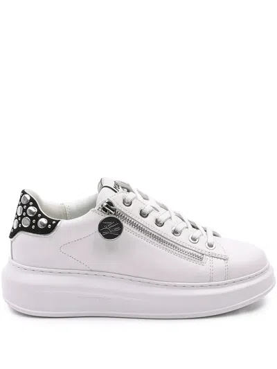 Karl Lagerfeld Zip Kapri Sneakers In White