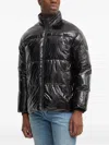 Karl Lagerfeld Zip Puffer Jacket In Black