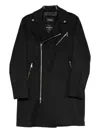 Karl Lagerfeld Zip-up Biker Jacket In Black