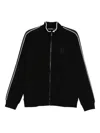 Karl Lagerfeld Zip-up Cotton Jacket In Black