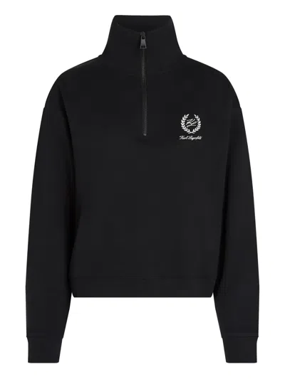 Karl Lagerfeld Zip-up High-neck Sweatshirt
