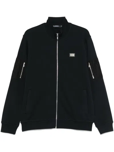 Karl Lagerfeld Zip-up Track Jacket In Black