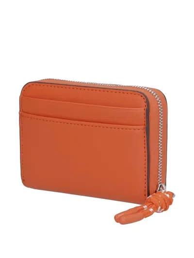 Karl Lagerfeld Zip-around Wallet In Orange