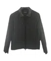 Karl Lagerfeld Zipper Long-sleeved Casual Jacket In Black