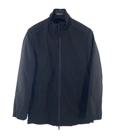 Karl Lagerfeld Zipper Long-sleeved Casual Jacket In Black