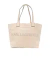 Karl Lagerfeld Medium K/march Tote Bag In Nude