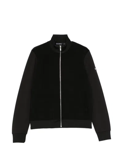 Karl Lagerfeld Zip-up Panelled Jacket In Black