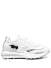 Karl Lagerfeld Zone Karl Leather Low-top Sneakers In Weiss