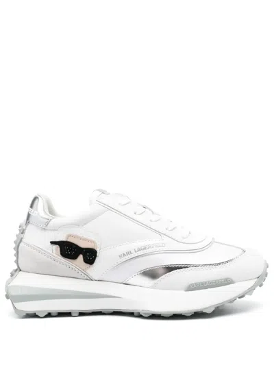 Karl Lagerfeld Zone Karl Leather Low-top Sneakers In Weiss