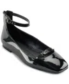 Karl Lagerfeld Paris Zyvia Ankle Strap Flat In Black,smoke