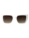 Karl Lagerfeld Rectangular Sunglasses Kl6098 S 105 In White