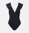 Karla Colletto Alora Ruffled Swimsuit In Black