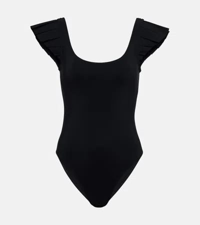 Karla Colletto Alora Ruffled Swimsuit In Black