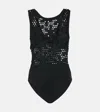 Karla Colletto Aster Embroidered Swimsuit In Black