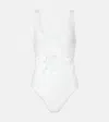Karla Colletto Aster Embroidered Swimsuit In White