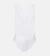 Karla Colletto Aster Open-knit Swimsuit In White