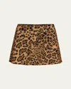 Karla Colletto Ava Jaguar A-line Mini Skirt In Multicolor