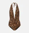 Karla Colletto Ava Leopard-print Swimsuit In Brown