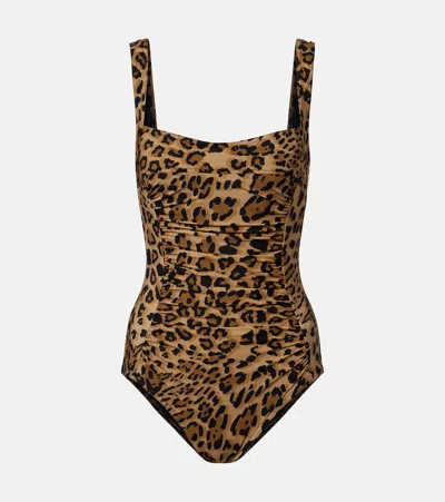 Karla Colletto Ava Leopard-print Swimsuit In Animal Print