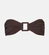 Karla Colletto Bandeau Bikini Top In Chocolate