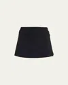 Karla Colletto Banded Multi-purpose Mini Skirt In Black