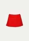Karla Colletto Banded Multi-purpose Mini Skirt In Red