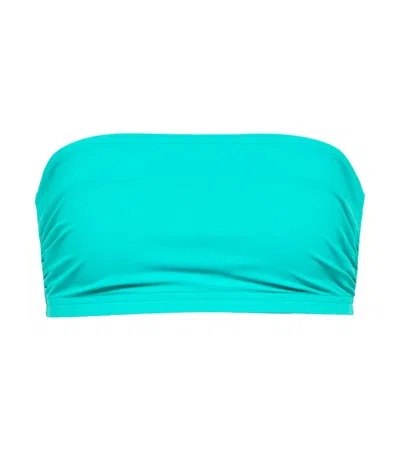 Karla Colletto Basics Bandeau Bikini Top In Aqua