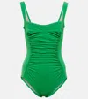Karla Colletto Basics Ruched Swimsuit In Spring