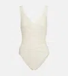 Karla Colletto Basics Ruched Swimsuit In White