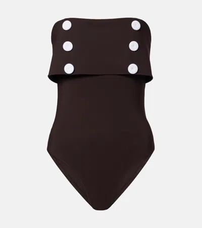 Karla Colletto Billie Swimsuit In Brown