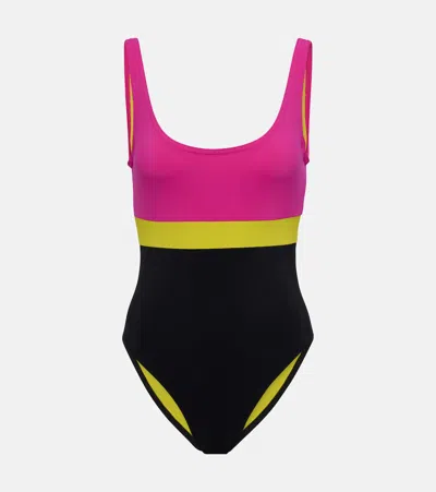 Karla Colletto Colorblocked Swimsuit In Multicoloured