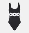Karla Colletto Cutout Swimsuit In Black