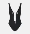 Karla Colletto Demi V-neck Silent Underwire One-piece Swimsuit In Black