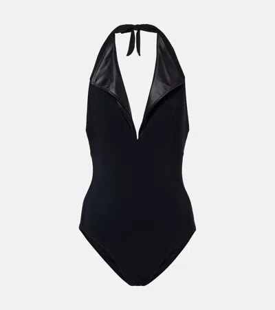 Karla Colletto Emery Halterneck Swimsuit In Multi