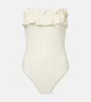 Karla Colletto Freya Ruffled Swimsuit In White