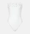 Karla Colletto Hana Embroidered Bandeau Swimsuit In White