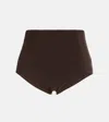 Karla Colletto High-rise Bikini Bottoms In Brown