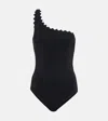 Karla Colletto Ines One-shoulder Swimsuit In Black